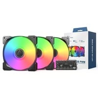 Montech HP140 ARGB PWM 3 in 1 Pack case fans Zwart, 3 stuks, 140 x 140 x 25 mm