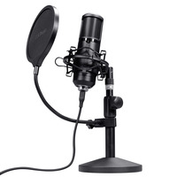 Trust GXT 269 Emita II Streamingmicrofoon Zwart, met tafelstandaard