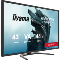 iiyama G-Master Red Eagle G4380UHSU-B2 42.5" 4K UHD gaming monitor Zwart, 144 Hz, HDMI, DisplayPort, USB-C, Audio 