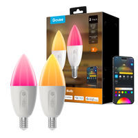 Govee Slimme, dimbare E14 ledlampen (2-pack) 2.4GHz Wi-Fi + Bluetooth
