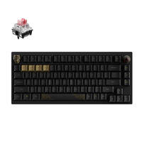 Keychron Black Myth Wukong Wireless Mechanical Keyboard Deluxe Edition, gaming toetsenbord Zwart/goud, US lay-out, TTC Gold Pink, 75%, RGB leds, non-shine-through PBT, hot swap, USB-C | 2.4 GHz | Bluetooth 5.1