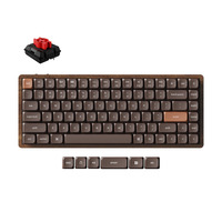 Keychron K3 Max-H1W All-Wood Special Edition RGB mechanisch toetsenbord Houtkleur, US lay-out (QWERTY), Keychron Milk POM Red, 75%, RGB leds, Double-shot PBT, hot swap, 2.4GHz | Bluetooth 5.1 | USB-C