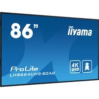 iiyama ProLite LH8664UHS-B2AG 86" 4K Ultra HD Public Display Zwart (mat), HDMI, USB, WiFi, Audio, Android  