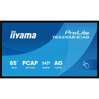 iiyama ProLite T6529AS-B1AG 64.5" 4K Ultra HD Public Display Zwart, Touch, HDMI, USB-C, Audio, LAN, WiFi 5, Android 14