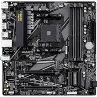 GIGABYTE B550M DS3H R2 socket AM4 moederbord Zwart/grijs, RAID, Gb-LAN, Sound, µATX