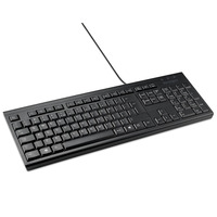 Kensington KB100 EQ Wired Full Size Keyboard Zwart, EU lay-out (QWERTY), Membraan