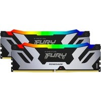 Kingston FURY 32 GB DDR5-6000 Kit werkgeheugen Zwart/zilver, KF560C32RSAK2-32, Renegade RGB, XMP