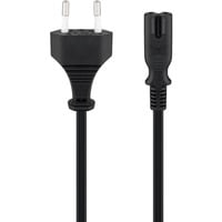 goobay Eurostekker naar C7 kabel Zwart, 3 meter
