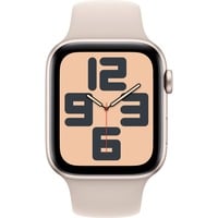Apple Watch SE (2023) smartwatch Sterrenlicht, 44 mm, Sportbandje (S/M), Aluminium, GPS + Cellular