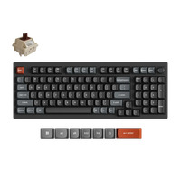 Keychron V5 Ultra 8K Wireless Custom Mechanical Keyboard Zwart, US lay-out (QWERTY), Keychron Silk POM Brown, 96%, RGB, Hot swap, 2.4 GHz | Bluetooth 5.3 | USB-C