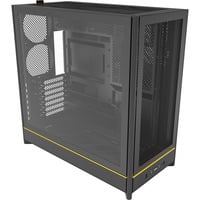 Montech HS01 midi tower behuizing Zwart | 2x USB-A | 1x USB-C | RGB | Window