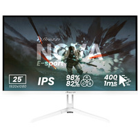 Arozzi Nova E-sport 25" 24.5" monitor Wit, 2x DisplayPort, 2x HDMI, 400 Hz