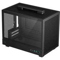 DeepCool CH160 mini tower behuizing Zwart | 2x USB-A | 1x USB-C | Tempered Glass