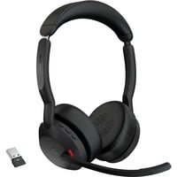 Jabra Evolve2 55 on-ear headset Zwart, Microsoft Teams, USB-A, Link380a