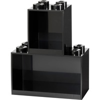 Room Copenhagen LEGO Brick Shelf Set, 4 + 8 noppen wandschap Zwart