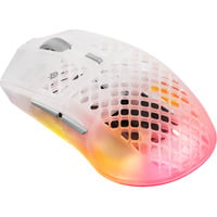 SteelSeries Aerox 3 Wireless Gen 2 Ghost gaming muis Wit/transparant, 26.000 DPI | RGB | 2,4 GHz