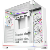 XYZ PC Gear Tesseract A-RGB midi tower behuizing Wit | 2x USB-A | 1x USB-C | RGB | Tempered Glass