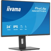 iiyama ProLite XB2497HSN-B1 23.8" monitor Zwart (mat), 100 Hz, HDMI, DisplayPort, USB-C, Audio, LAN