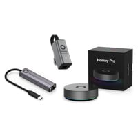 Athom Homey Pro (2026) Basisstation + Energy Dongle + Ethernetadapter set Zwart