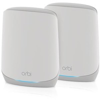 Netgear Orbi RBK762s Tri-band Mesh WiFi 6 Systeem mesh router Wit, 1x Orbi-router (RBR760) + 1x Orbi-satelliet (RBS760), Dekking tot 350 m²