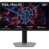 TCL 25P2A Pro 24.5" gaming monitor Zwart, 1x DisplayPort, 2x HDMI, 360 Hz
