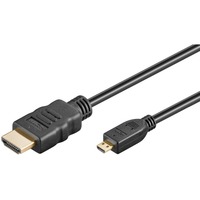 goobay High Speed HDMI kabel met Ethernet Zwart, 2 meter, Micro