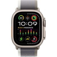 Apple Watch Ultra 2 smartwatch Groen/grijs, Titanium, 49 mm, Trail-bandje (M/L), GPS + Cellular