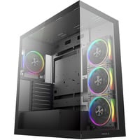 DeepCool CG580 4F V2 midi tower behuizing Zwart | 2x USB-A | 1x USB-C | RGB | Tempered Glass