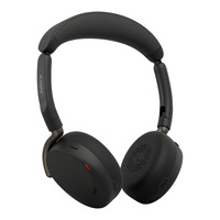 Jabra Evolve3 65 Flex UC on-ear headset Zwart, USB-A with Dongle, Bluetooth 5.3