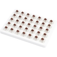 Keychron Gateron Cap Switch Set - Cap Brown, 35 Switches keyboard switches bruin/transparant