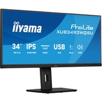 iiyama ProLite XUB3493WQSU-B6 34" UltraWide monitor Zwart (mat), 120 Hz, HDMI, DisplayPort, Audio, USB