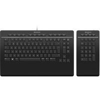 3DConnexion Keyboard Pro with Numpad, toetsenbord Zwart, US lay-out, Scissor