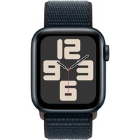 Apple Watch SE (2023) smartwatch Donkerblauw/donkerblauw, 40 mm, Geweven sportbandje, Aluminium