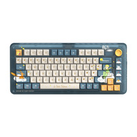 Iqunix ZX75 Sky Encounter Wireless Mechanical Keyboard, gaming toetsenbord Blauw/wit, US lay-out, IQUNIX Little Prince, RGB leds, 75%, Hot-swappable, Double-shot PBT, 2.4GHz | Bluetooth 5.1 | USB-C
