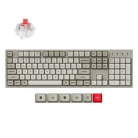 Keychron C2 Pro-M1, toetsenbord Grijs, US lay-out, Keychron Super Red, RGB leds, OSA Double-Shot PBT, hot swap, 8000 Hz