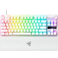 Razer Huntsman V3 Pro TKL - White, gaming toetsenbord Wit, US lay-out, Razer Analog Optical, TKL, RGB leds, Doubleshot PBT