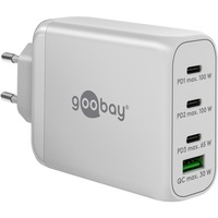goobay 100W GaN USB-C PD Multiport Quick Charger Wit, 3x USB-C, 1x USB-A