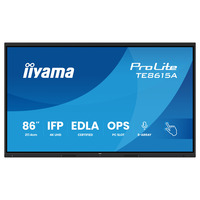 iiyama ProLite TE8615A-B2AG 85.6" 4K Ultra HD Public Display Zwart, HDMI, DisplayPort, USB-C, Audio, LAN, WiFi-6E, Bluetooth 5.0, Touch