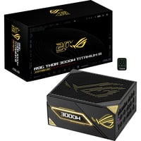 ASUS ROG Thor Titanium III Edition 20 (ROG Equalizer) modulaire 3000 watt voeding  Zwart, 4x 12V-2x6, 3x PCIe