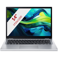Acer Aspire Go Spin 14 AGSP14-31PT-37XH 14"  2-in-1 laptop Zilver | Core 3 N355 | Intel Graphics | 8 GB | 128 GB
