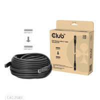 Club 3D Full-Feature USB-C kabel, 15m Zwart, 8K60Hz 10Gbps 60W