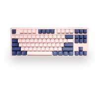 Ducky One 3 Fuji TKL, toetsenbord Roségoud/donkerblauw, US lay-out, Cherry MX Silent Red, PBT Double Shot, hot swap