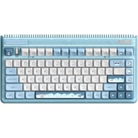 Iqunix OG80 Wintertide Wireless Mechanical Keyboard Lichtblauw, US lay-out (QWERTY), IQUNIX Moonstone Turbo, 80% (TKL), RGB leds, Hot-swappable, PBT, 2.4GHz | Bluetooth 5.1 | USB-C