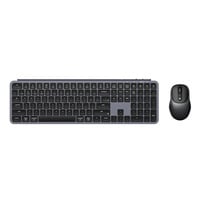 Keychron B6 Pro Keyboard and BM24 Mouse Wireless Combo, desktopset Grijs/zwart, US lay-out, Scissor switches, 100 - 2400 DPI, ABS keycaps, 2.4 GHz / Bluetooth / USB
