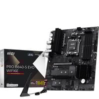 MSI PRO B840-S EVO WIFI6E socket AM5 moederbord Zwart/zilver, RAID, 2.5Gb-LAN, Wi-Fi 6E, Bluetooth, ATX