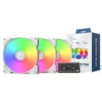 Montech HP140 ARGB PWM 3 in 1 Pack case fans Wit, 3 stuks, 140 x 140 x 25 mm