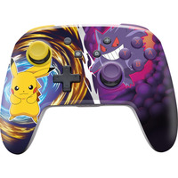 PowerA Enhanced Wireless Controller for Nintendo Switch - Pikachu vs. Gengar Geel/donkerpaars