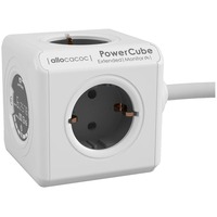 Allocacoc PowerCube Extended | Monitor | stekkerdoos stekkerdoos Wit/grijs