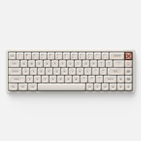 Iqunix Magi65 Ochre White, gaming toetsenbord Wit, US lay-out, IQUNIX Gold Red, RGB leds, 65%, Hot-swappable, PBT, 2.4GHz | Bluetooth 5.1 | USB-C