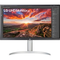 LG 27UP85NP-W 27" 4K UHD monitor Zilver/zwart, 2x HDMI, 1x DisplayPort, 2x USB-A, 1x USB-C